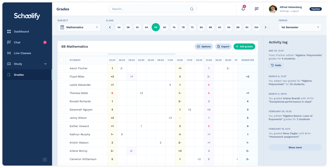 Schoolify's LMS for Teachers